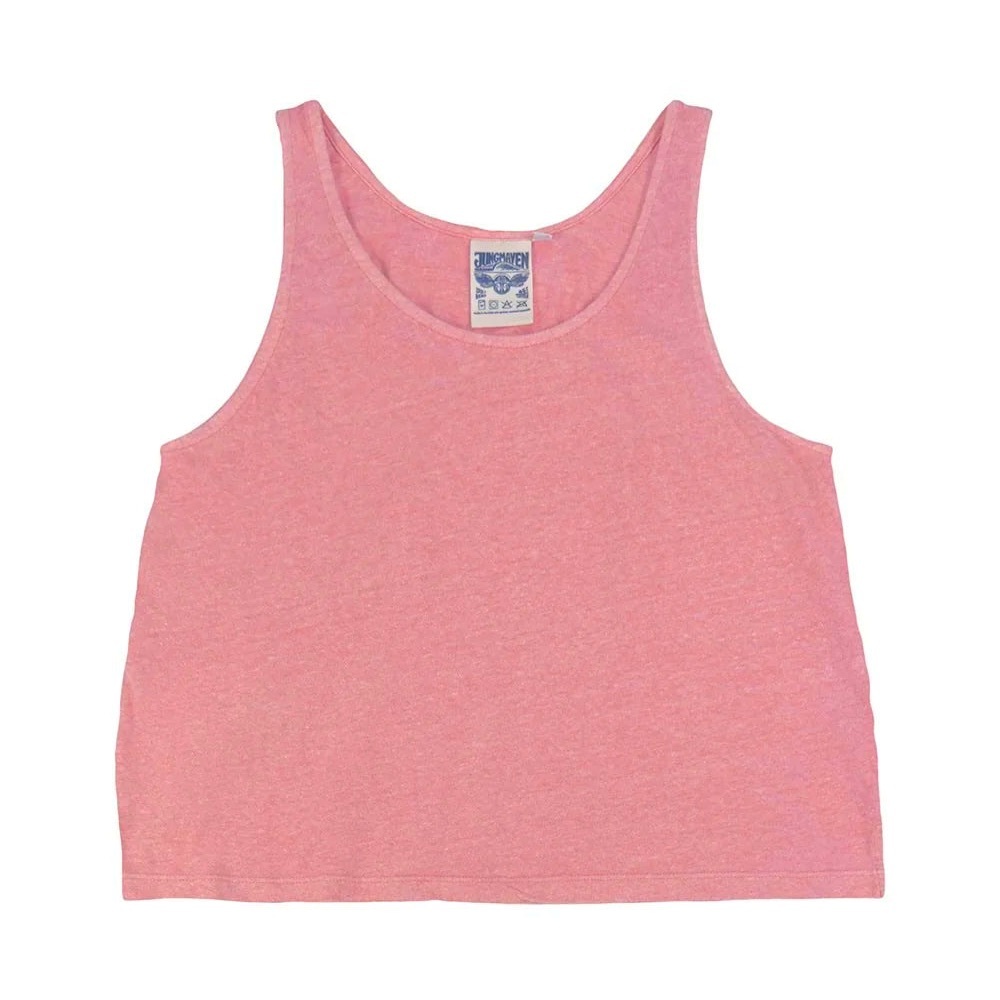 Jungmaven Heather Crop Tank Sunset Coral